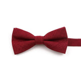 ZONFAZ High Quality Cotton Solid Color Bowtie For Men Children