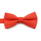 ZONFAZ High Quality Cotton Solid Color Bowtie For Men Children