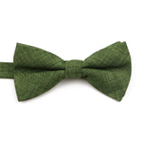 ZONFAZ High Quality Cotton Solid Color Bowtie For Men Children