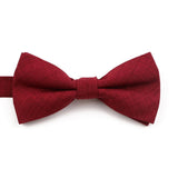 ZONFAZ High Quality Cotton Solid Color Bowtie For Men Children