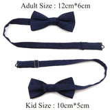 ZONFAZ High Quality Cotton Solid Color Bowtie For Men Children