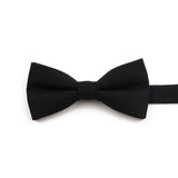 ZONFAZ High Quality Cotton Solid Color Bowtie For Men Children