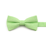 ZONFAZ High Quality Cotton Solid Color Bowtie For Men Children