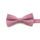 ZONFAZ High Quality Cotton Solid Color Bowtie For Men Children