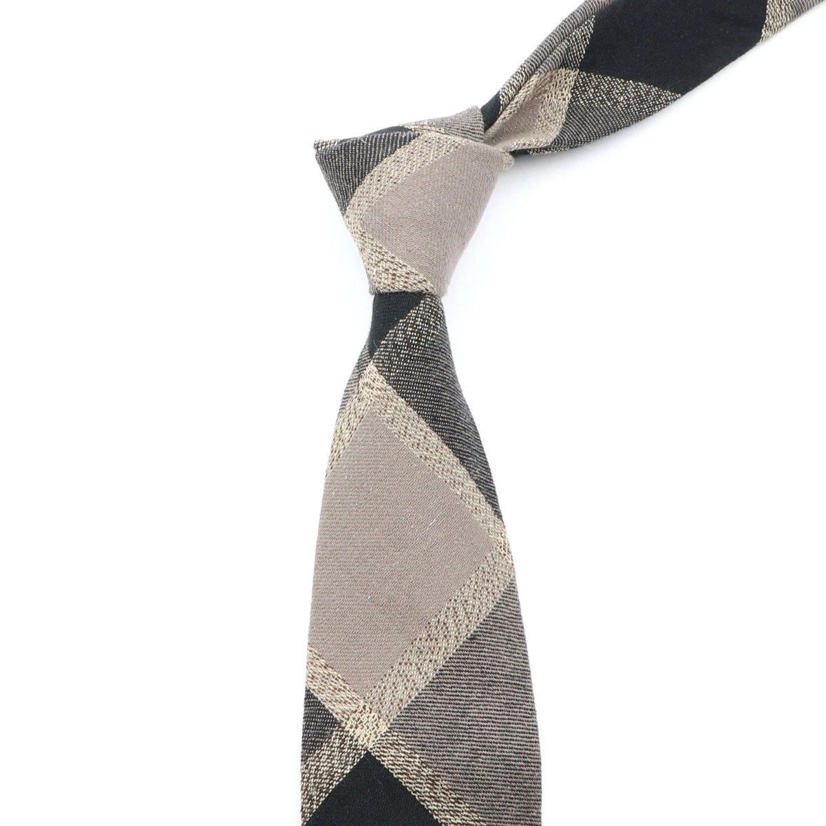 ZONFAZ High Quality Cotton Ties Skinny Striped Plaid Handmade Neckties