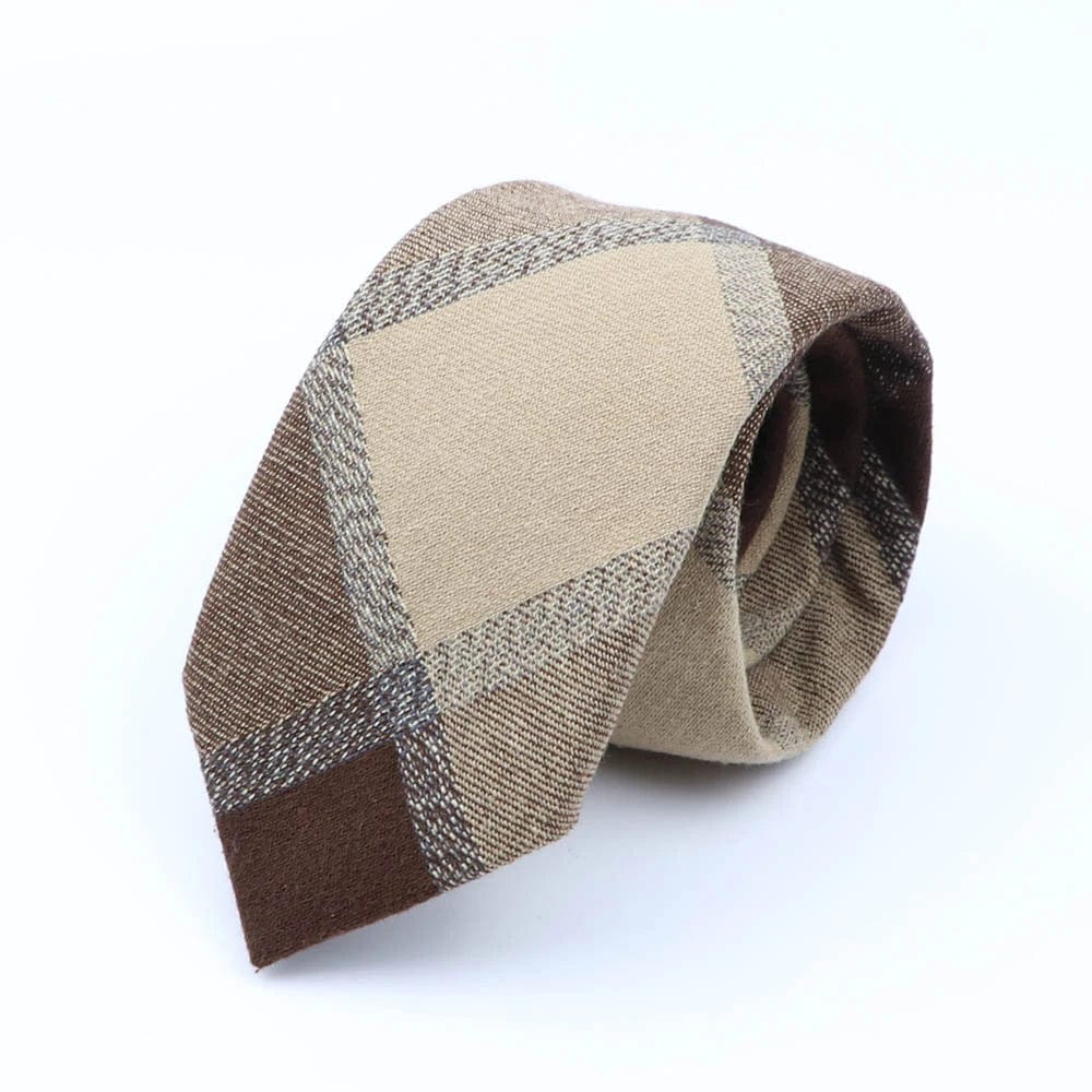 ZONFAZ High Quality Cotton Ties Skinny Striped Plaid Handmade Neckties