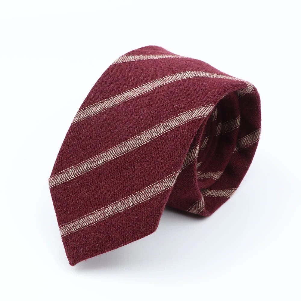 ZONFAZ High Quality Cotton Ties Skinny Striped Plaid Handmade Neckties