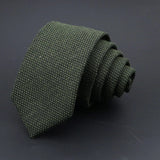 ZONFAZ High Quality Wool Cotton Solid Color Striped Handmade Ties