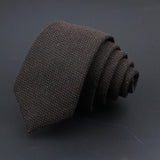 ZONFAZ High Quality Wool Cotton Solid Color Striped Handmade Ties