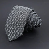 ZONFAZ High Quality Wool Cotton Solid Color Striped Handmade Ties