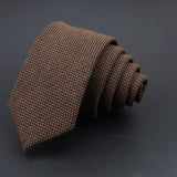 ZONFAZ High Quality Wool Cotton Solid Color Striped Handmade Ties