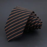 ZONFAZ High Quality Wool Cotton Solid Color Striped Handmade Ties