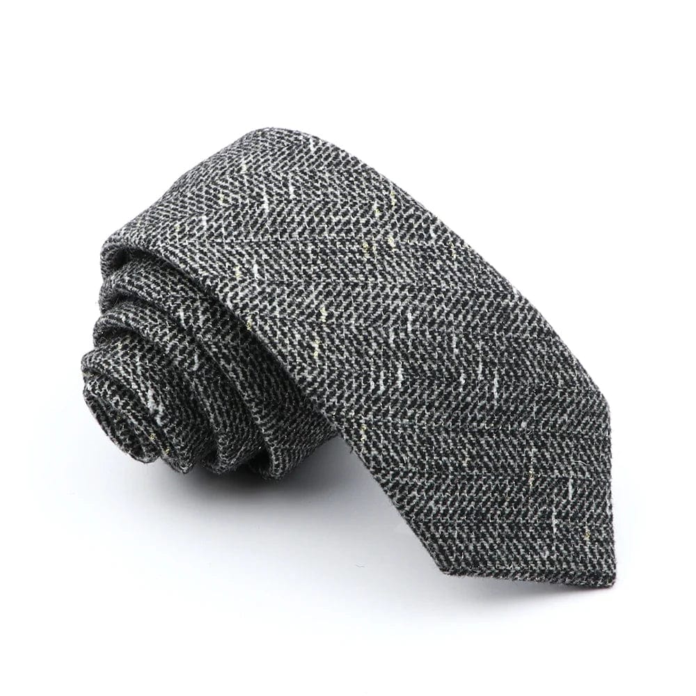 ZONFAZ High Quality Wool Handmade Skinny Striped Ties