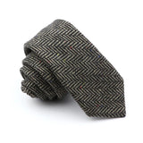 ZONFAZ High Quality Wool Handmade Skinny Striped Ties