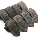 ZONFAZ High Quality Wool Handmade Skinny Striped Ties