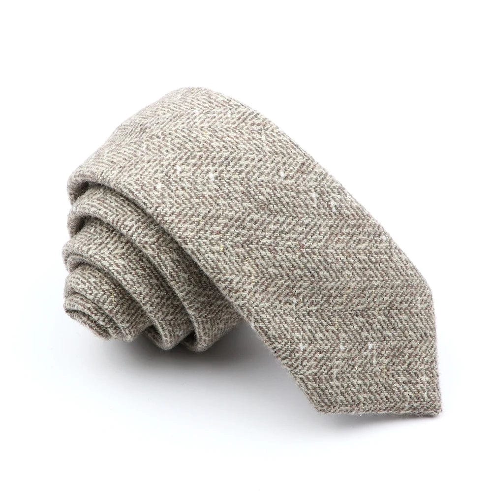 ZONFAZ High Quality Wool Handmade Skinny Striped Ties