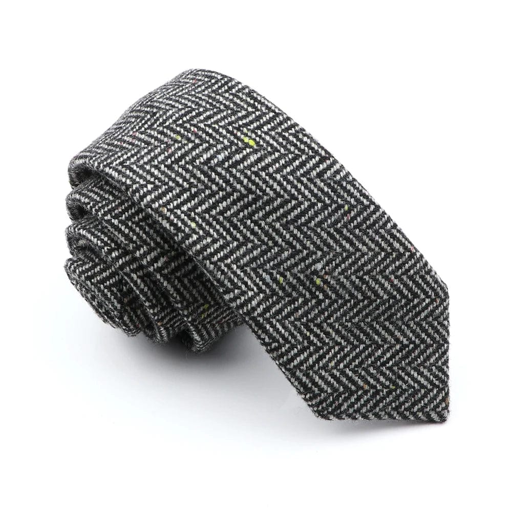 ZONFAZ High Quality Wool Handmade Skinny Striped Ties