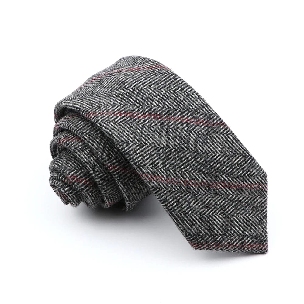 ZONFAZ High Quality Wool Handmade Skinny Striped Ties