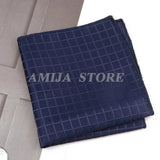 ZONFAZ Jacquard Woven Plaid Pocket Square