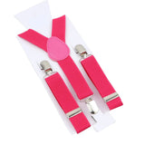 ZONFAZ Kids Adjustable Suspenders Solid Color Elastic Y - back Braces