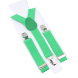 ZONFAZ Kids Adjustable Suspenders Solid Color Elastic Y - back Braces