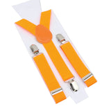 ZONFAZ Kids Adjustable Suspenders Solid Color Elastic Y - back Braces