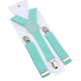 ZONFAZ Kids Adjustable Suspenders Solid Color Elastic Y - back Braces