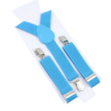 ZONFAZ Kids Adjustable Suspenders Solid Color Elastic Y - back Braces