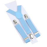 ZONFAZ Kids Adjustable Suspenders Solid Color Elastic Y - back Braces