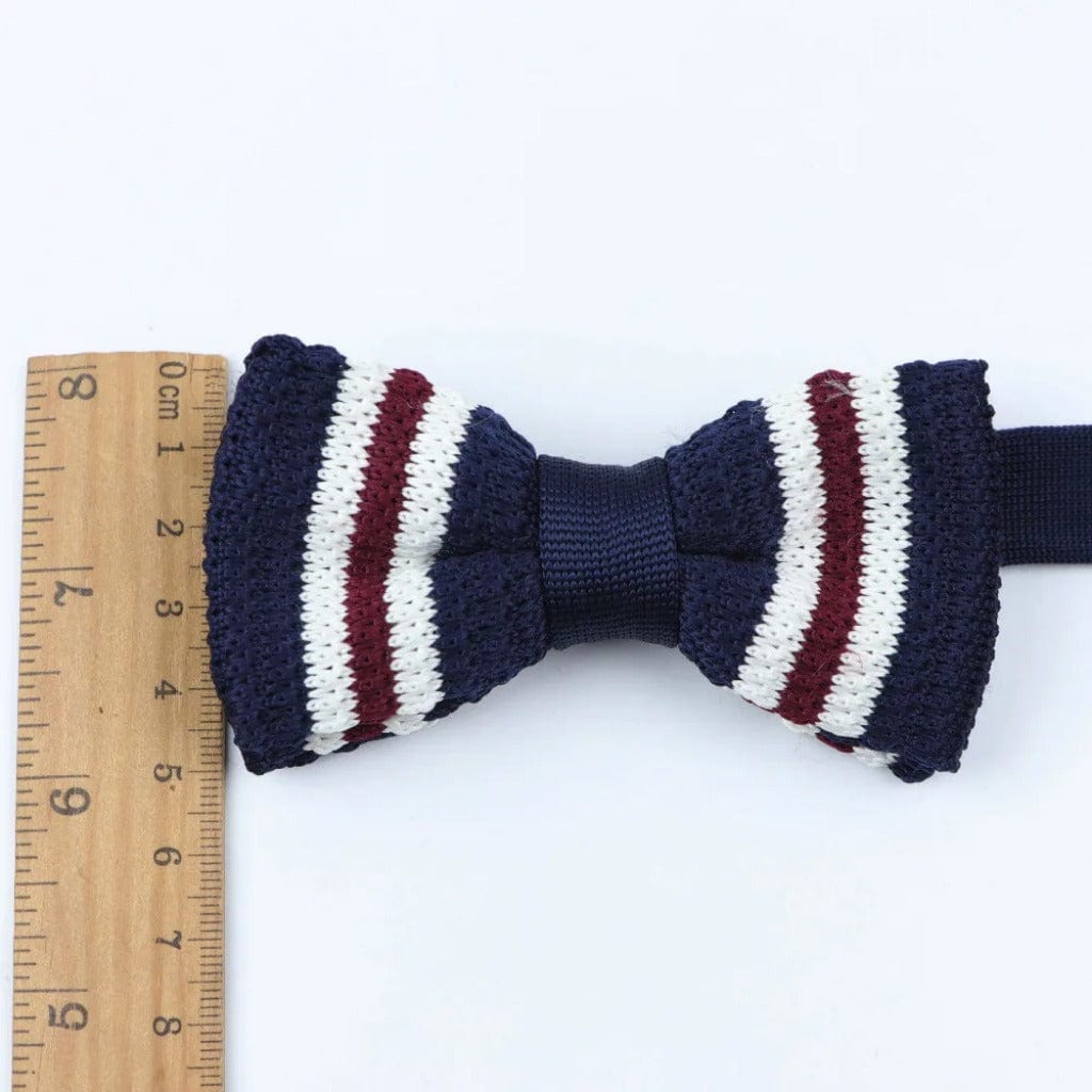 ZONFAZ Kids Knitted Bowtie One Deck Adjustable Casual Striped Bow Tie