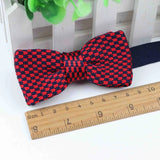 ZONFAZ Kids Knitted Bowtie One Deck Adjustable Casual Striped Bow Tie