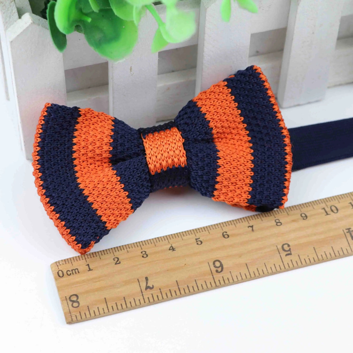 ZONFAZ Kids Knitted Bowtie One Deck Adjustable Casual Striped Bow Tie