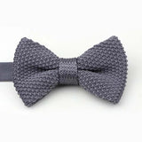 ZONFAZ Kids Knitted Bowtie One Deck Adjustable Casual Striped Bow Tie