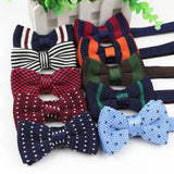 ZONFAZ Kids Knitted Bowtie One Deck Adjustable Casual Striped Bow Tie