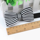 ZONFAZ Kids Knitted Bowtie One Deck Adjustable Casual Striped Bow Tie