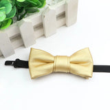 ZONFAZ Kids PU Leather Solid Bow Ties