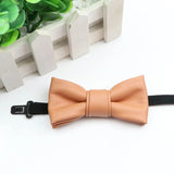 ZONFAZ Kids PU Leather Solid Bow Ties