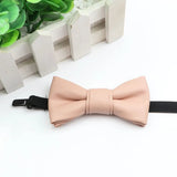 ZONFAZ Kids PU Leather Solid Bow Ties