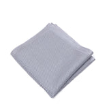 ZONFAZ Knitted Soild Color Handkerchief For Men Suit Hanky Wedding Casual Pocket Square