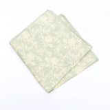 ZONFAZ Light Color Floral Handkerchief Cotton Print Flower Pattern Pocket Square