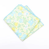 ZONFAZ Light Color Floral Handkerchief Cotton Print Flower Pattern Pocket Square