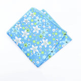 ZONFAZ Light Color Floral Handkerchief Cotton Print Flower Pattern Pocket Square