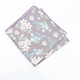 ZONFAZ Light Color Floral Handkerchief Cotton Print Flower Pattern Pocket Square