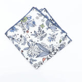 ZONFAZ Light Color Floral Handkerchief Cotton Print Flower Pattern Pocket Square