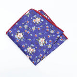 ZONFAZ Light Color Floral Handkerchief Cotton Print Flower Pattern Pocket Square