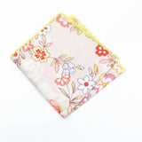 ZONFAZ Light Color Floral Handkerchief Cotton Print Flower Pattern Pocket Square