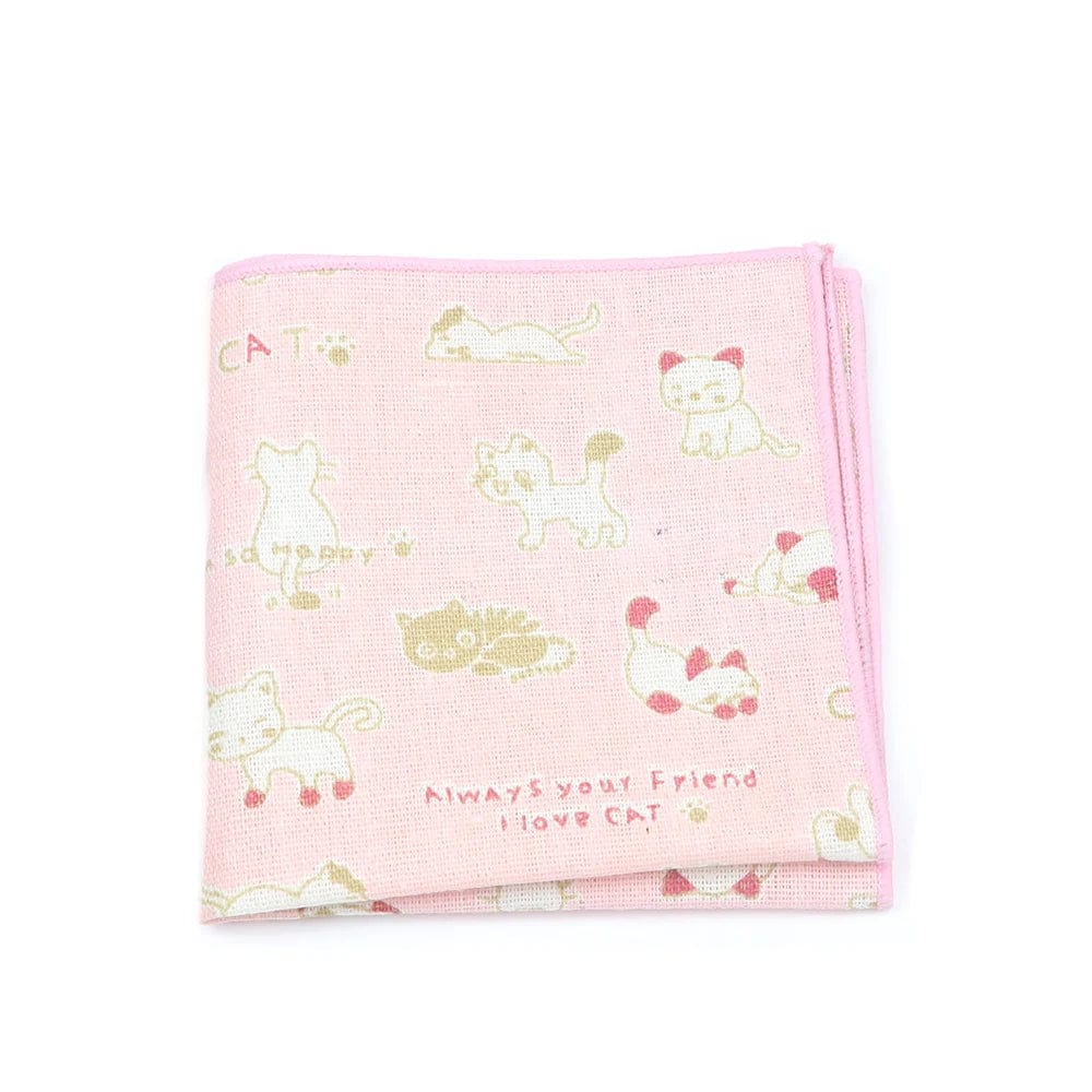 ZONFAZ Linen Cute Cartoon Handkerchief