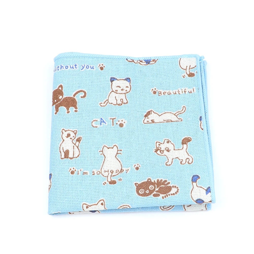 ZONFAZ Linen Cute Cartoon Handkerchief