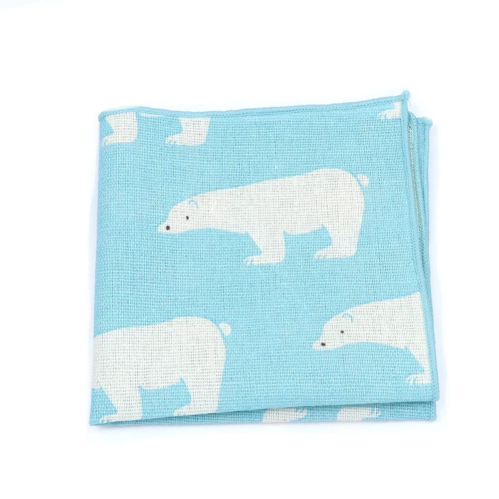 ZONFAZ Linen Cute Cartoon Handkerchief