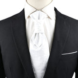 ZONFAZ Luxury Men's Paisley Ascot Solid Tuxedo Tie